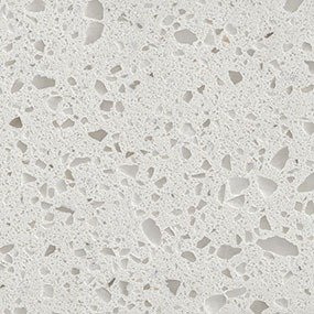 Prefabricated iced white quartz