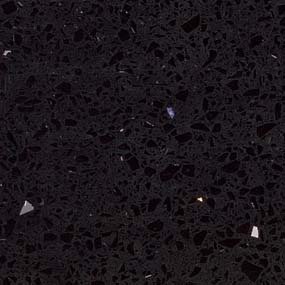 Prefabricated sparkling black quartz