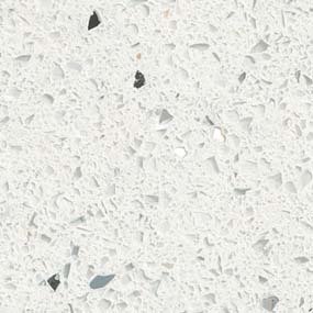 Prefabricated sparkling white quartz