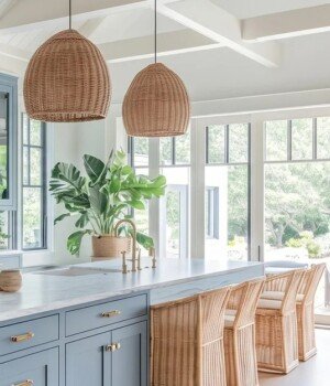 Custom Cabinets inset blue integrity kitchen alt